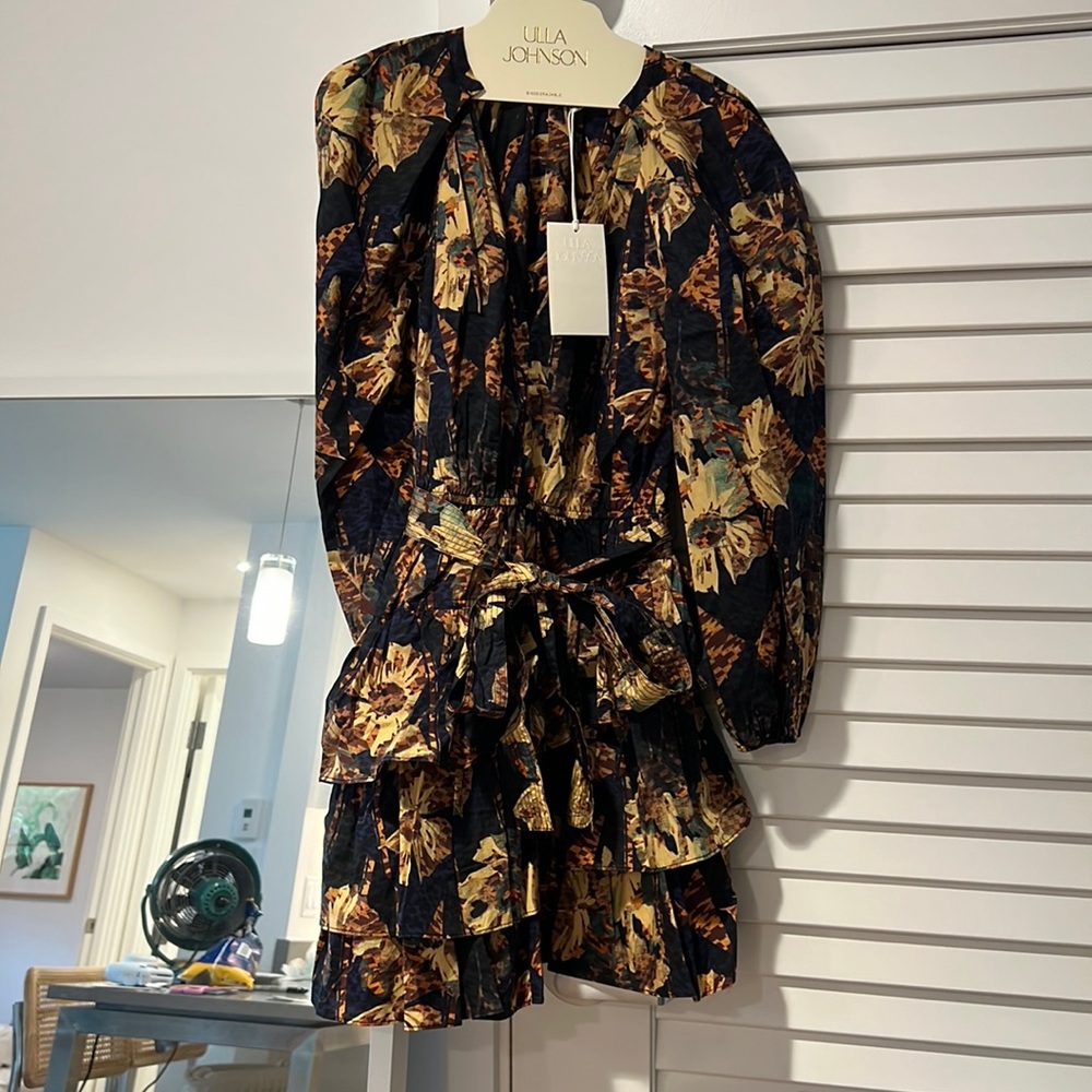 Ulla Johnson Miranda Dress Lupine Long Sleeve Mini Dress - Picture 2 of 6